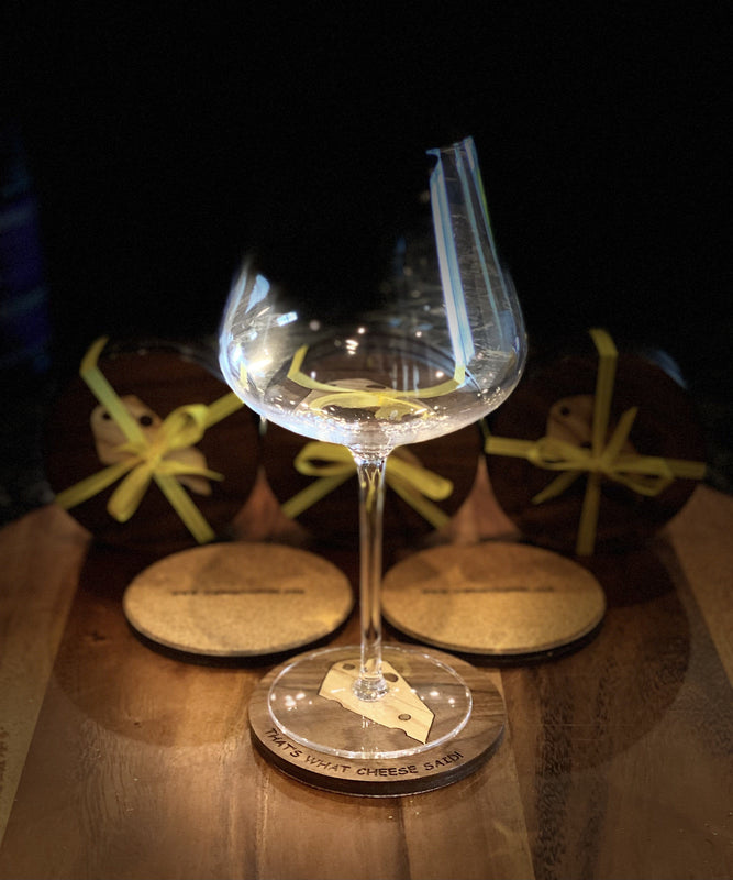 4 Pack | Handmade Walnut Coasters with CHEESY Puns| Limited Edition