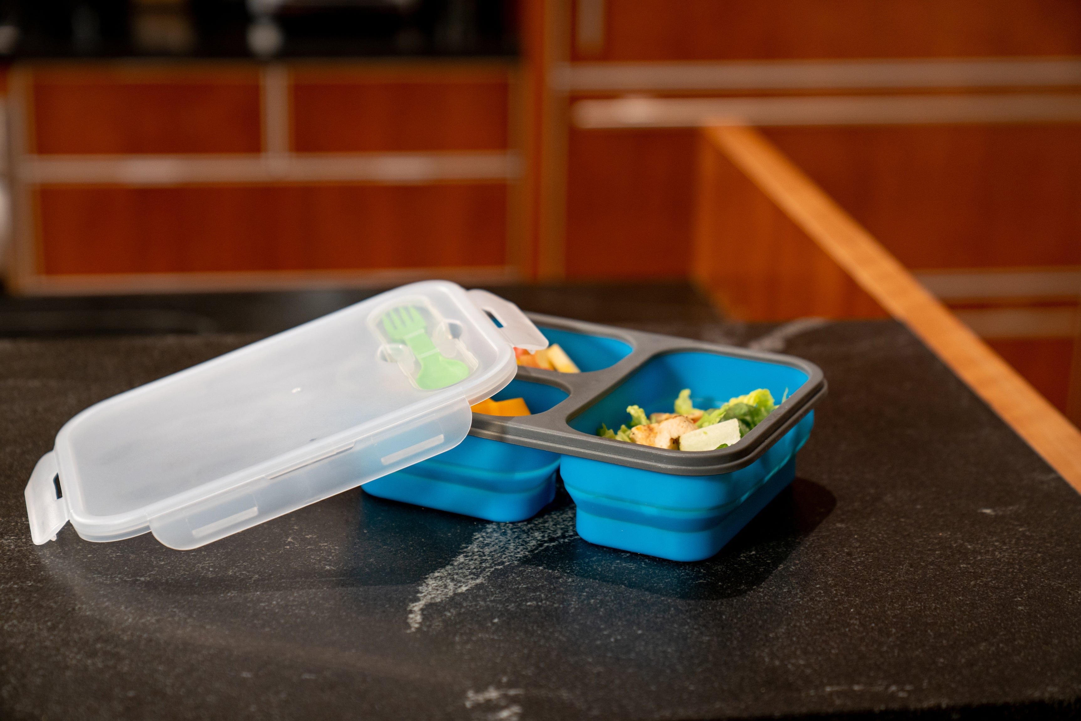 3 pack  Blue Collapsible Meal Container – Cheese Chopper LLC